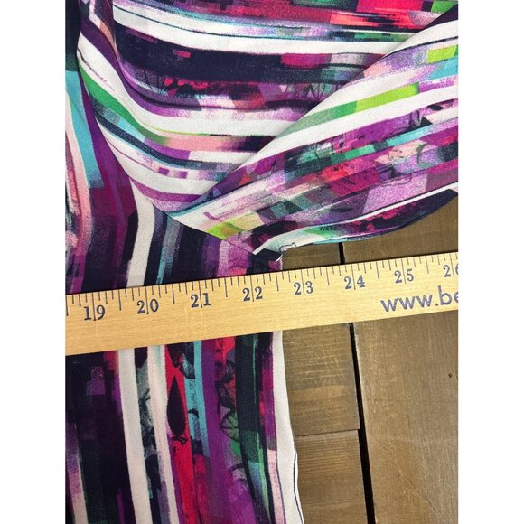 Cato Womens Multicolor Striped High-Low Blouse L - Picture 6 of 6